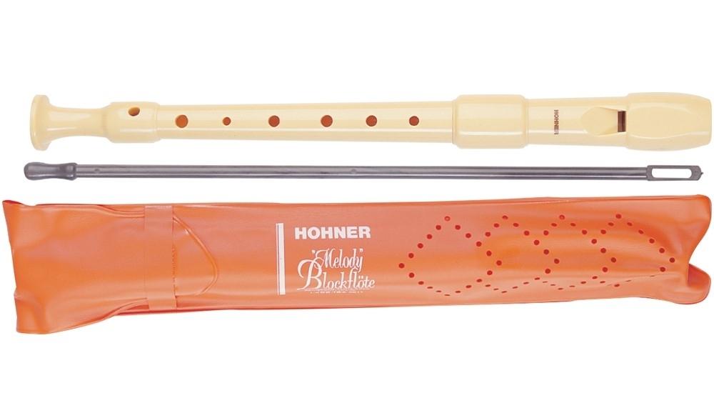 FLAUTA DULCE HOHNER 2 PIEZAS DE PLASTICO 9516 FUNDA NARANJA