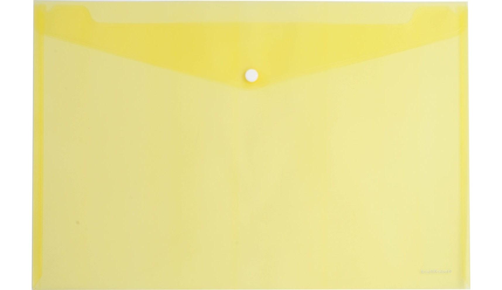 DOSSIER SOBRE BROCHE ERICHKRAUSE DIN A4 POLIPROPILENO TRANSLUCIDO AMARILLO