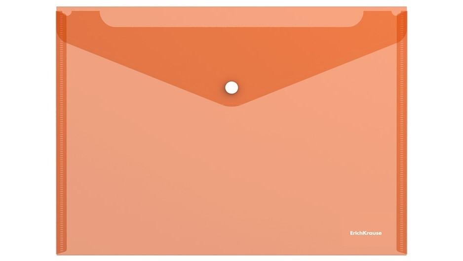 DOSSIER SOBRE BROCHE ERICHKRAUSE DIN A4 POLIPROPILENO TRANSLUCIDO NARANJA
