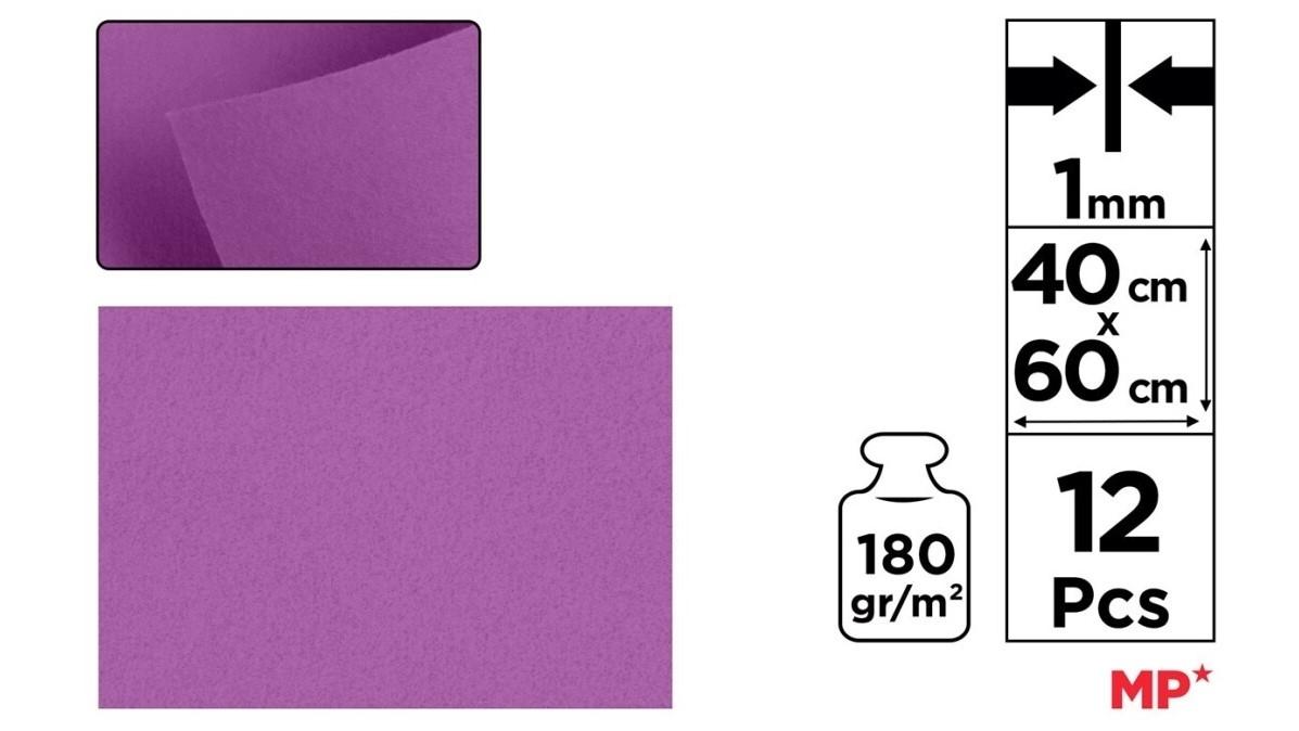 FIELTRO MP 40X60CM ESPESOR 1,5MM COLOR LILA