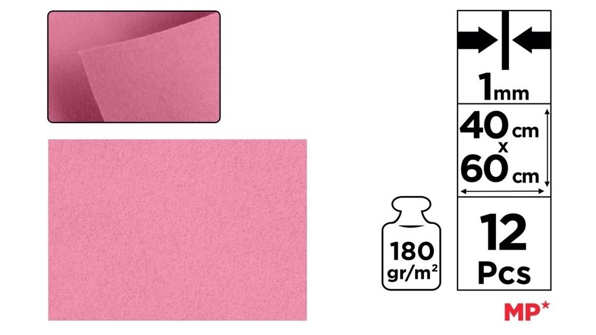 FIELTRO MP 40X60CM ESPESOR 1,5MM COLOR ROSA
