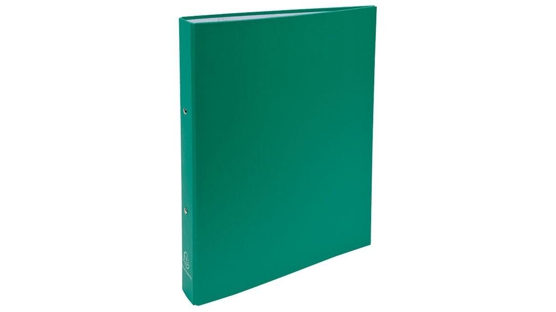CARPETA DE 2 ANILLAS 30MM REDONDAS EXACOMPTA DIN A4 CARTON FORRADO VERDE OSCURO