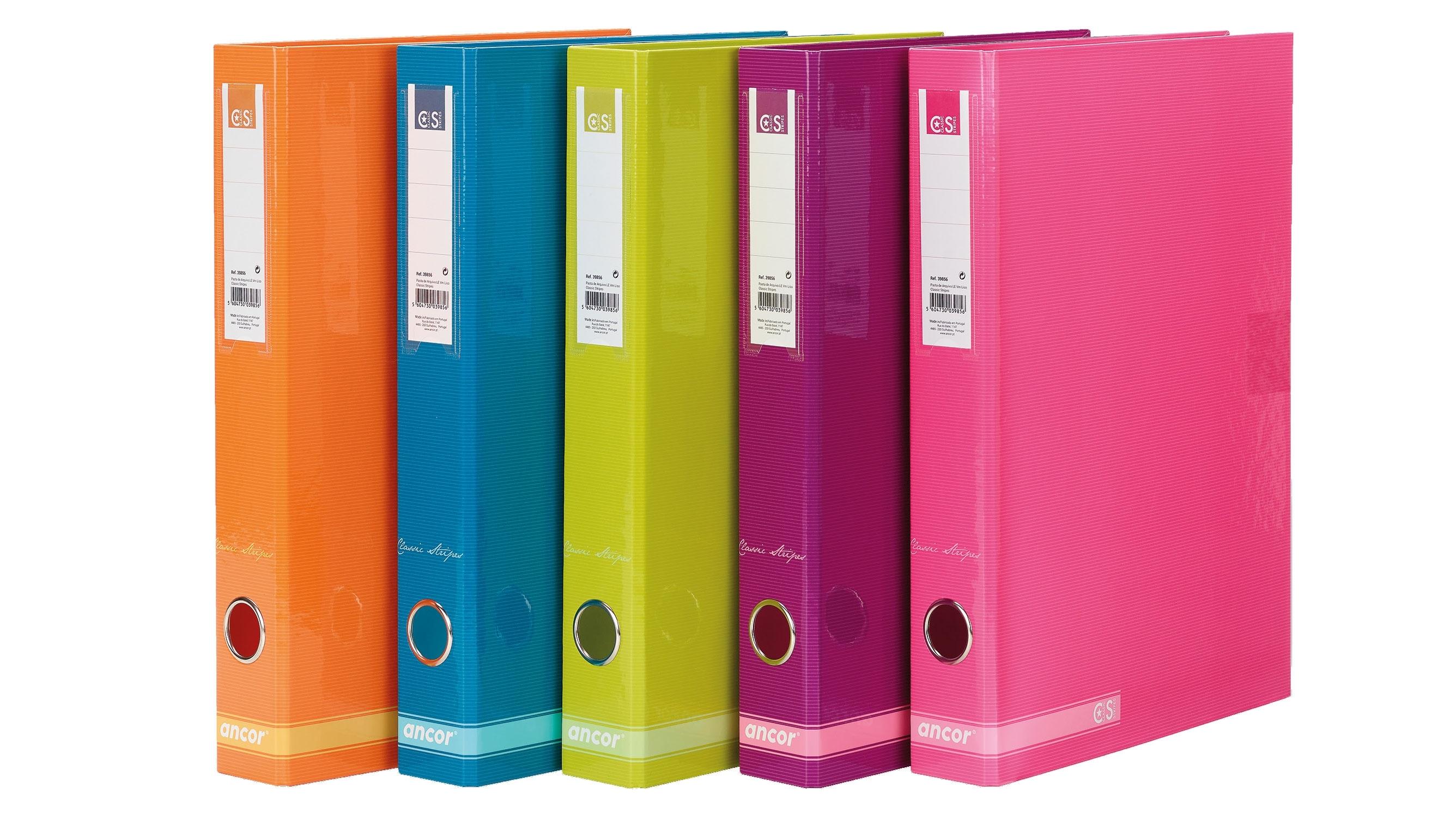 CARPETA 2 ANILLAS 30 MM A4 ANCOR CLASSIC STRIPES COLOR ROSA LISO