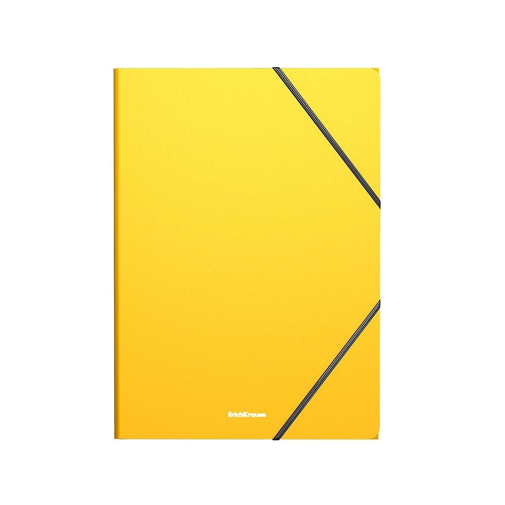 CARPETA GOMAS SOLAPAS POLIPROPILENO A4 ERICHKRAUSE COLOR AMARILLO