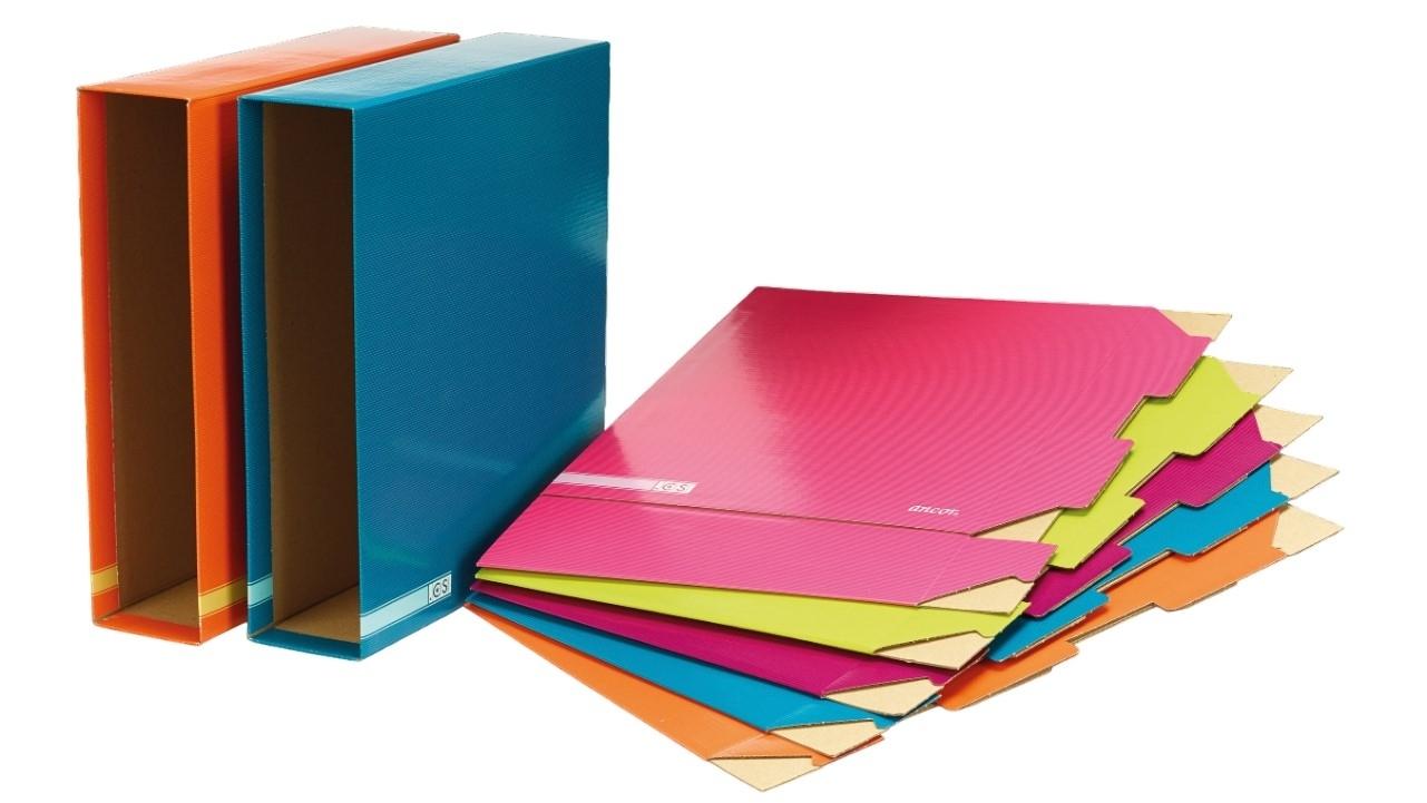 FUNDA ARCHIVADOR ANCOR CLASSIC STRIPES A4 COLOR NARANJA
