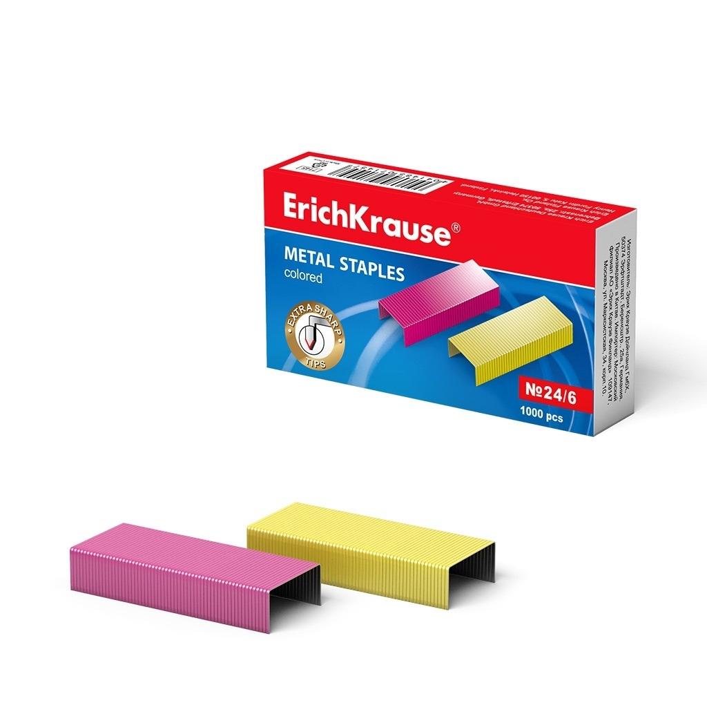 CAJA 1.000 GRAPAS 24/6 COLORES ERICHKRAUSE