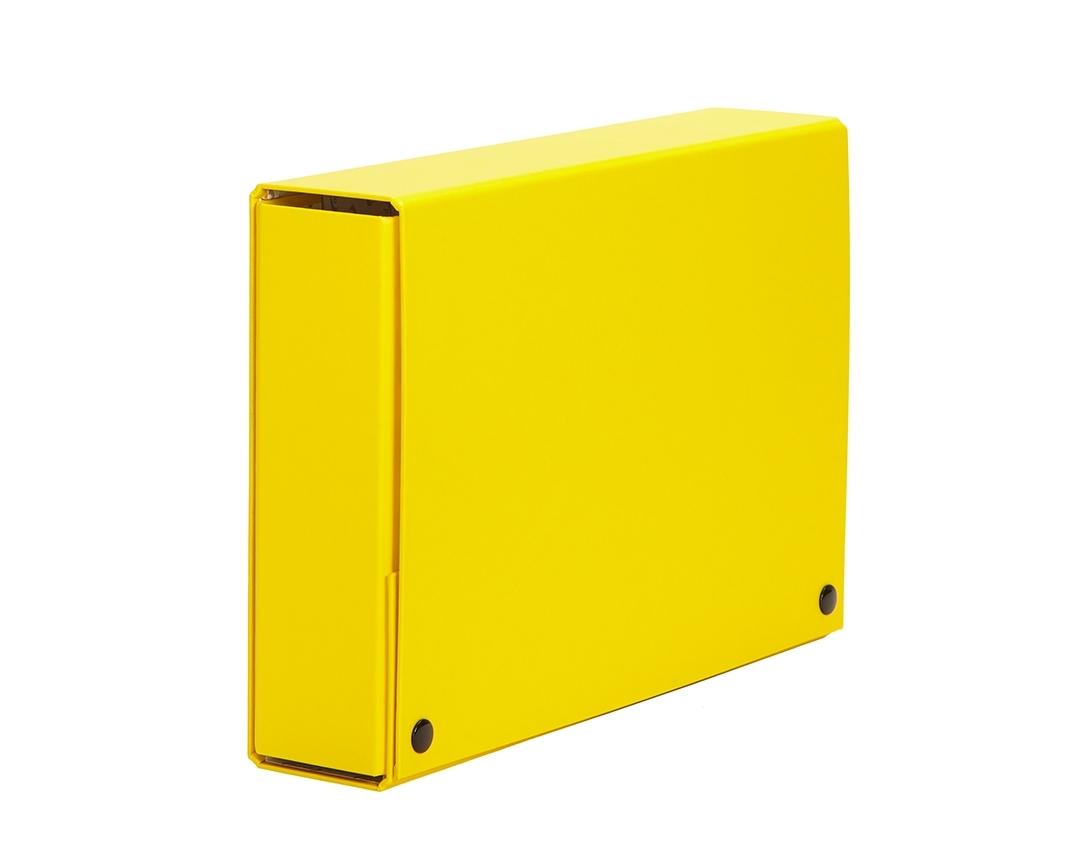 CARPETA PROYECTOS PARDO FOLIO LOMO 30 MM CARTON FORRADO CON CIERRE BROCHE COLOR AMARILLO