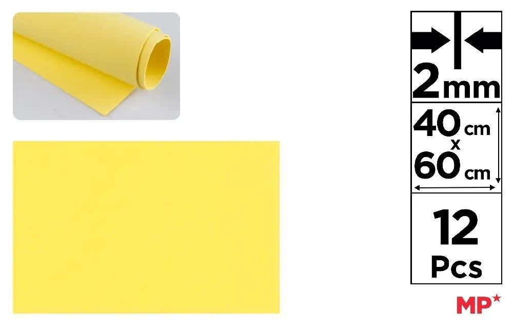 GOMA EVA MP 40X60CM ESPESOR 2MM COLOR AMARILLO