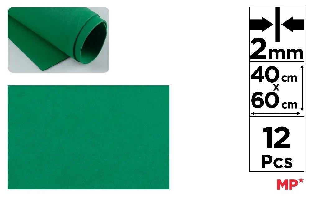 GOMA EVA MP 40X60CM ESPESOR 2MM COLOR VERDE