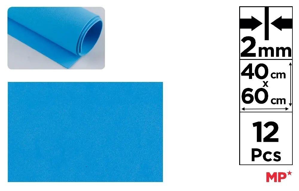GOMA EVA MP 40X60CM ESPESOR 2MM COLOR AZUL