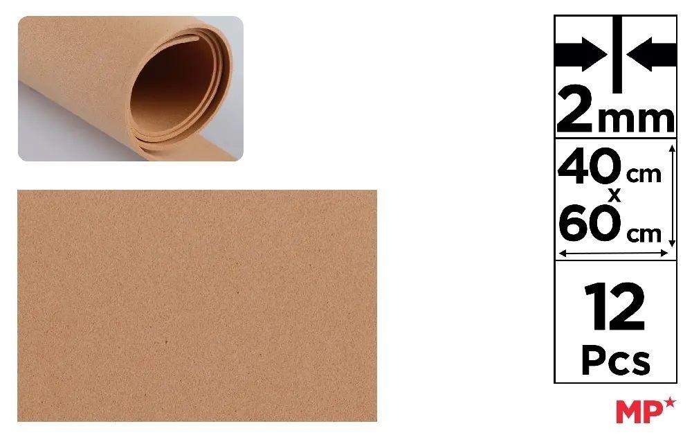 GOMA EVA MP 40X60CM ESPESOR 2MM COLOR MARRON