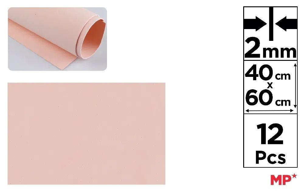 GOMA EVA MP 40X60CM ESPESOR 2MM COLOR CARNE