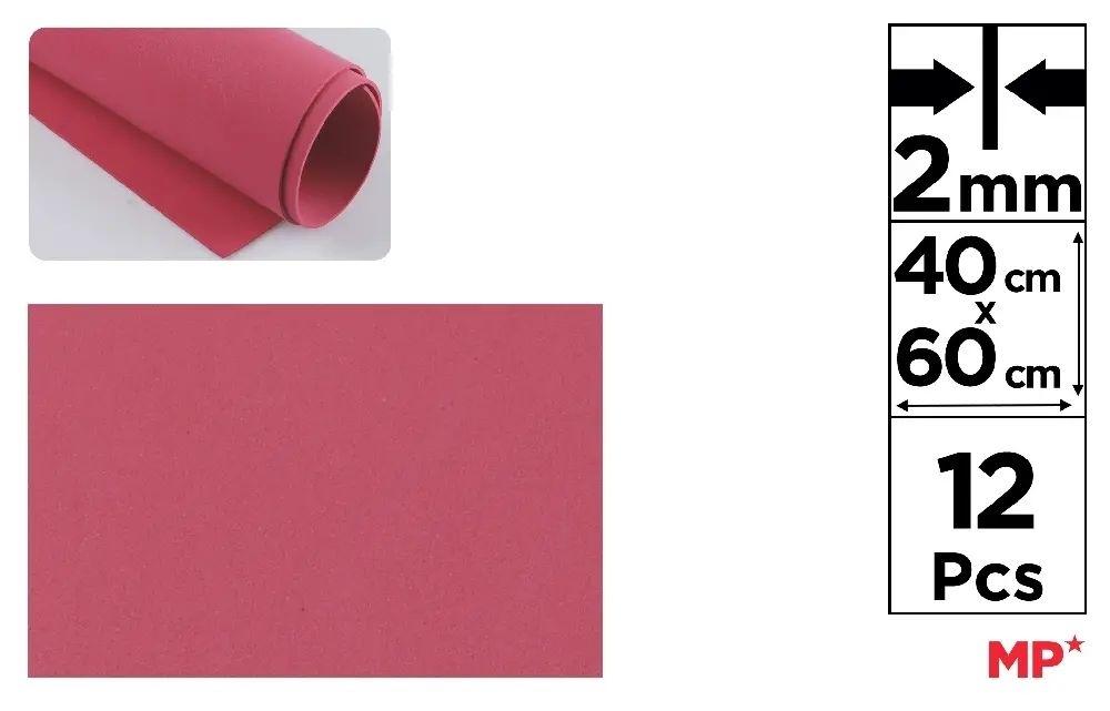 GOMA EVA MP 40X60CM ESPESOR 2MM COLOR ROJO NAVIDAD