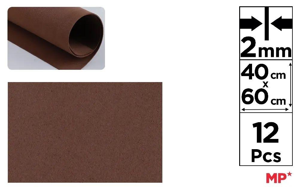 GOMA EVA MP 40X60CM ESPESOR 2MM COLOR MARRON OSCURO