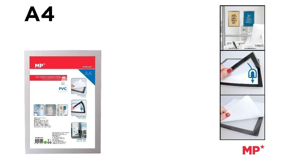 MARCO PORTA ANUNCIOS MP MAGNETICO DIN A4 COLOR PLATA