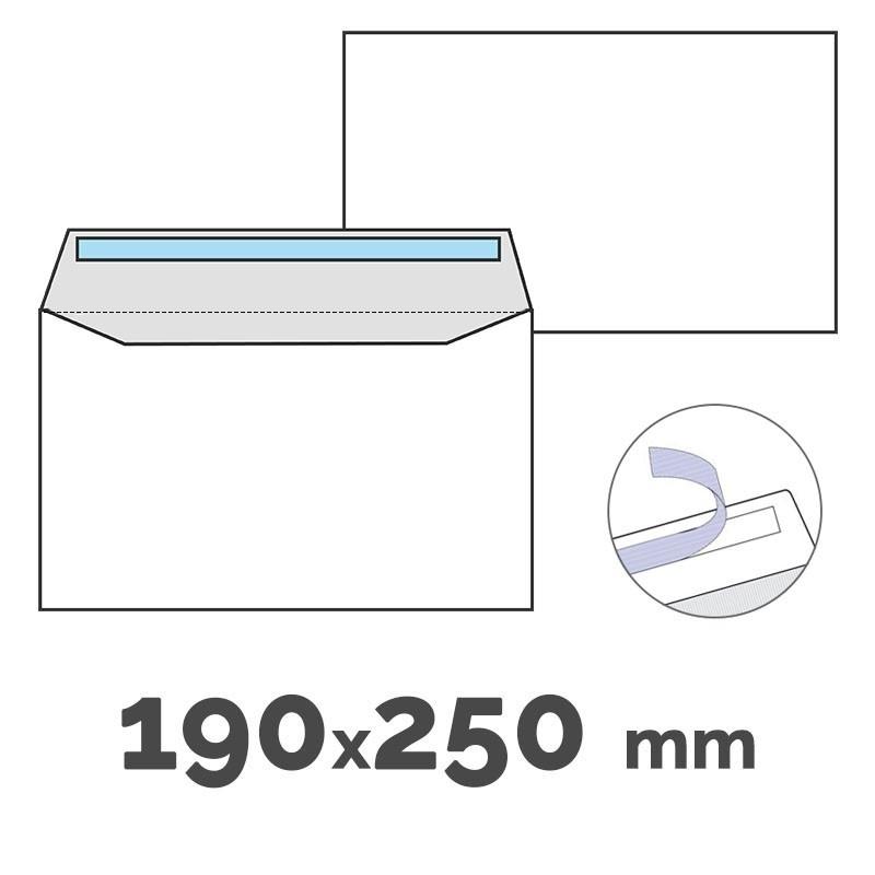 CAJA 250 SOBRES BLANCOS 190X250 CUARTO PROLONGADO UNIPAPEL