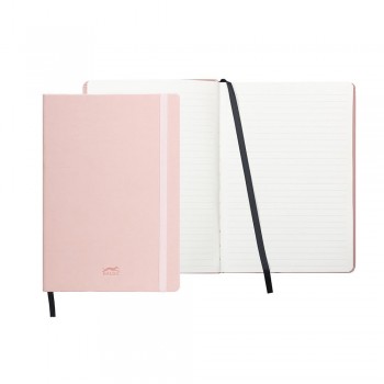 CUADERNO DE NOTAS GALGO A5 RAYADO HORIZONTAL 1 RAYA CIERRE CON GOMA COLOR ROSA