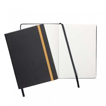 CUADERNO DE NOTAS GALGO A5 CUADRICULA 5X5 CIERRE CON GOMA COLOR NEGRO