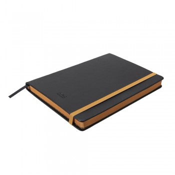 CUADERNO DE NOTAS GALGO A5 CUADRICULA 5X5 CIERRE CON GOMA COLOR NEGRO