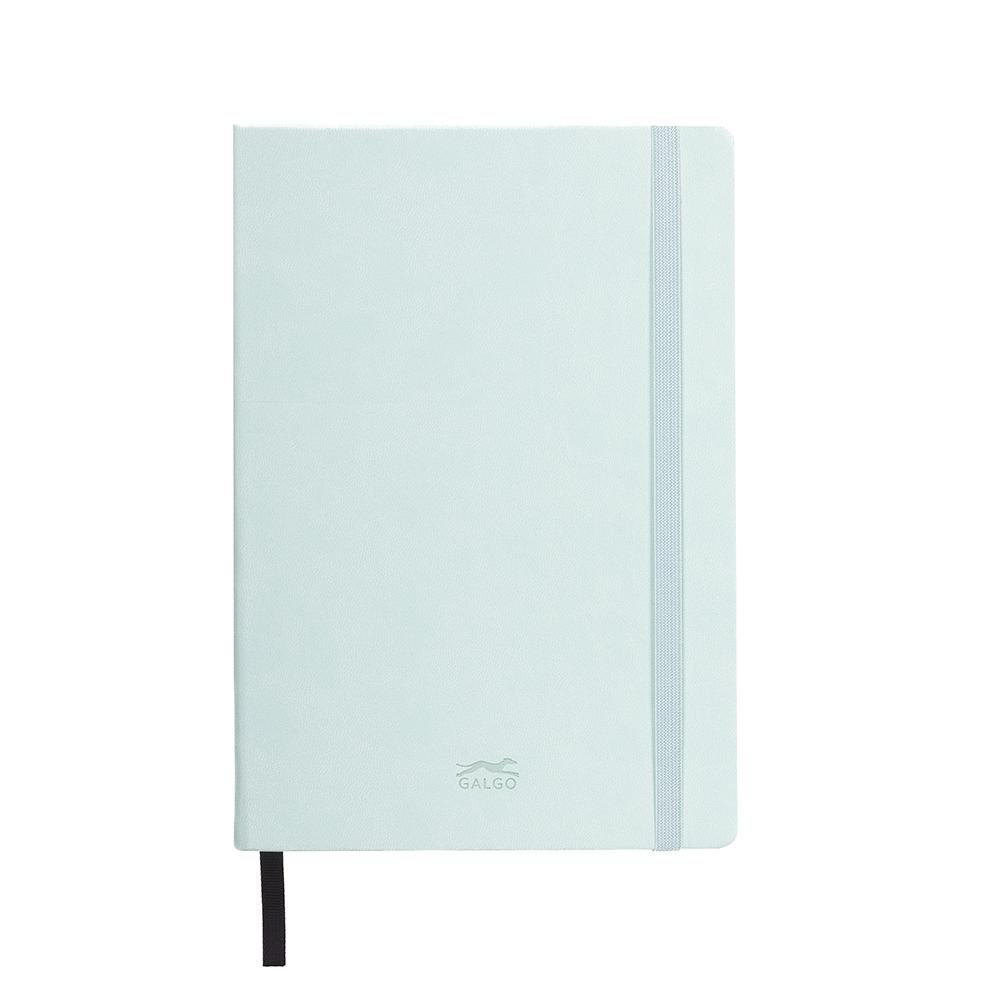 CUADERNO DE NOTAS GALGO A5 CUADRICULA 5X5 CIERRE CON GOMA COLOR VERDE CLARO
