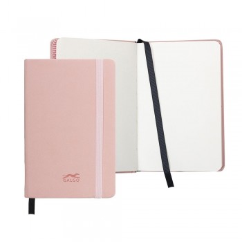 CUADERNO DE NOTAS GALGO A6 LISO CIERRE CON GOMA COLOR ROSA