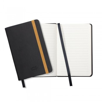 CUADERNO DE NOTAS GALGO A6 RAYADO HORIZONTAL 1 RAYA CIERRE CON GOMA COLOR NEGRO