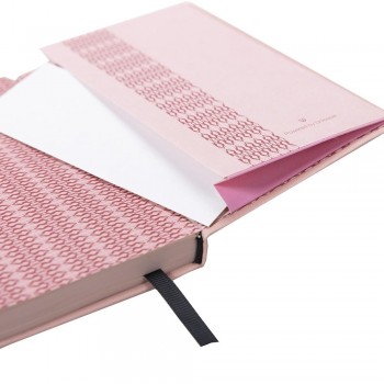 CUADERNO DE NOTAS GALGO A6 RAYADO HORIZONTAL 1 RAYA CIERRE CON GOMA COLOR ROSA