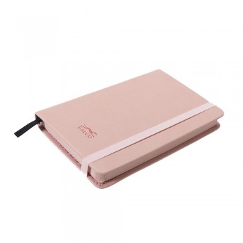 CUADERNO DE NOTAS GALGO A6 CUADRICULA 5X5 CIERRE CON GOMA COLOR ROSA