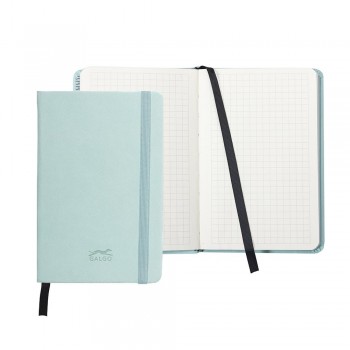 CUADERNO DE NOTAS GALGO A6 CUADRICULA 5X5 CIERRE CON GOMA COLOR VERDE CLARO