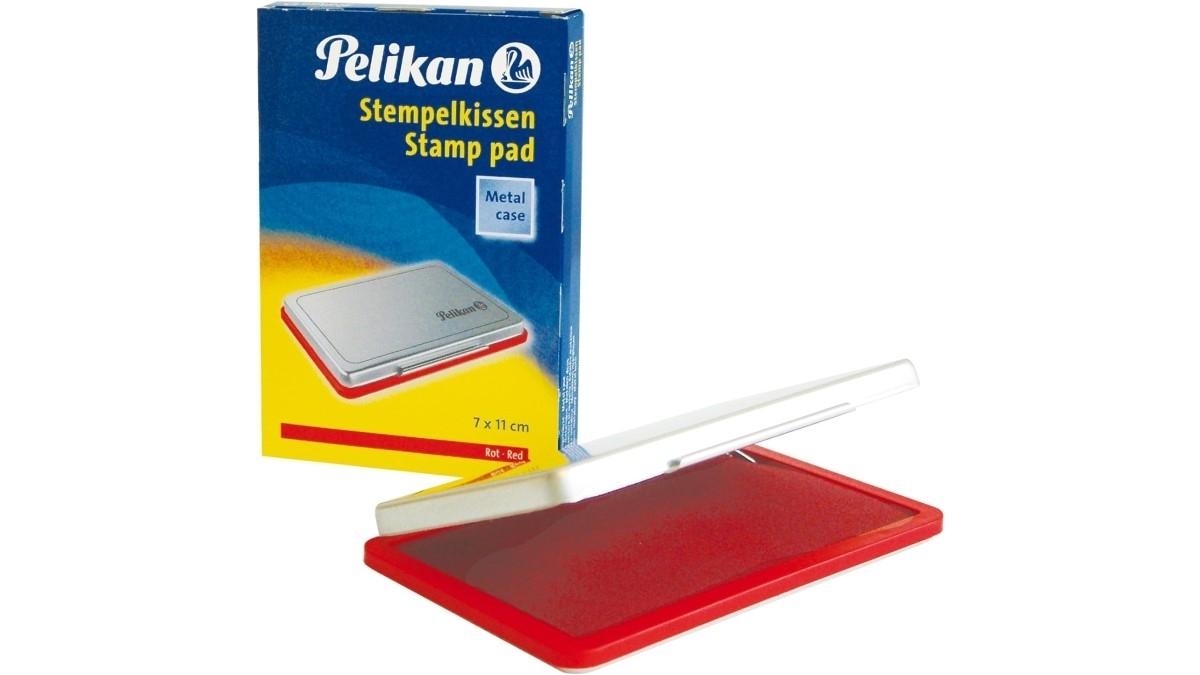 TAMPON PELIKAN Nº2 EN CAJA DE METAL 70 X 110 MM COLOR ROJO
