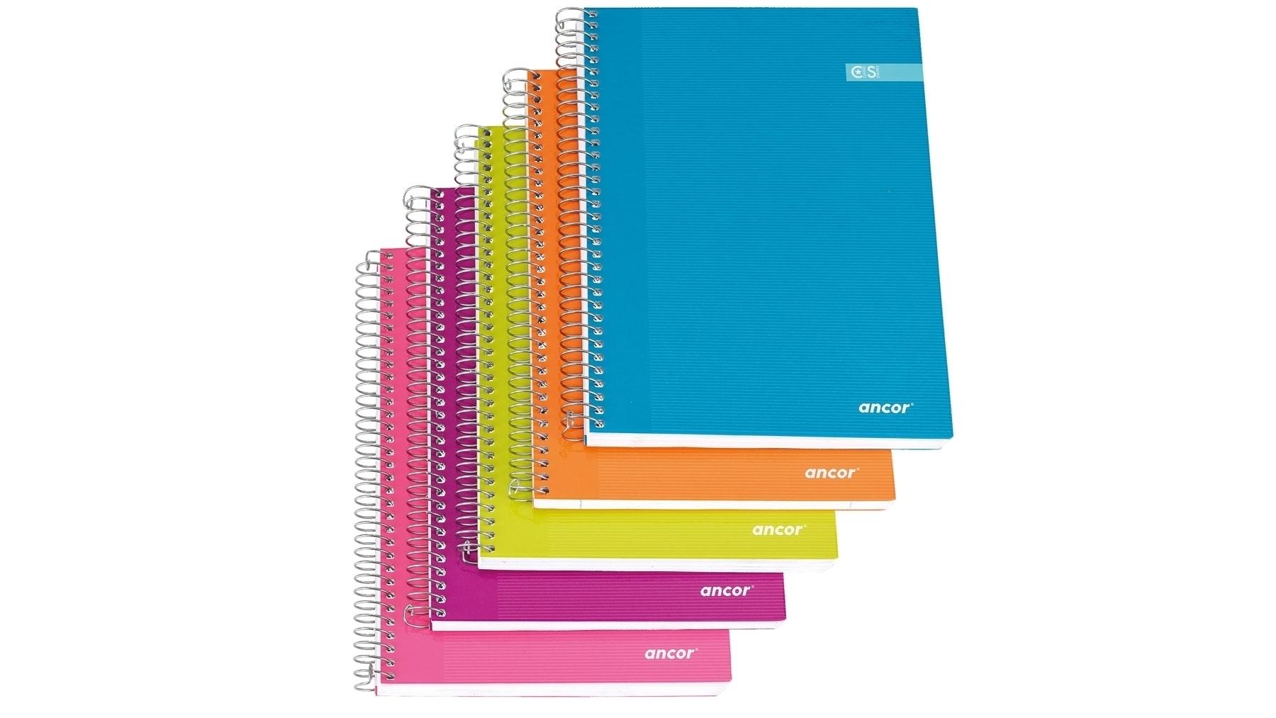 CUADERNO TAPA EXTRADURA A4 120 HOJAS 70 G. RAYADO HORIZONTAL ANCOR CLASSIC STRIPES COLORES SURTIDOS