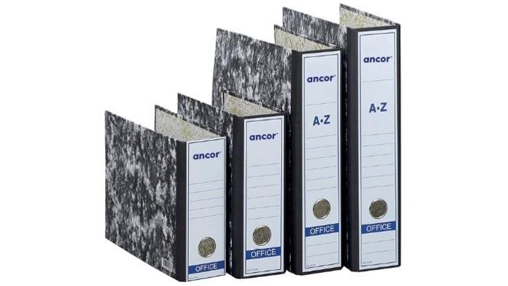 ARCHIVADOR AZ ANCOR CLASSIC FOLIO JASPEADO NEGRO