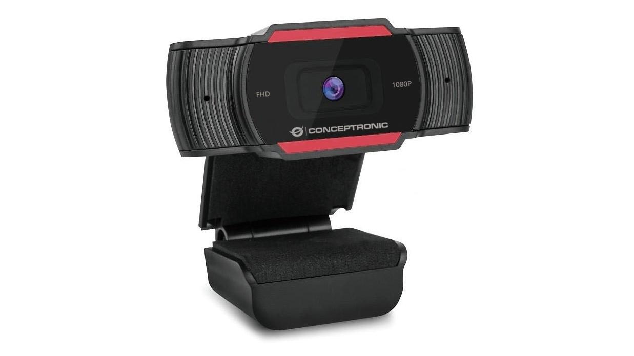 WEBCAM CONCEPTRONIC FHD AMDIS04 1080P USB FOCO FIJO 30 FPS MICROFONO INTEGRADO