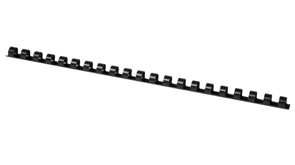 CAJA 25 CANUTILLOS OVALADOS PLASTICO YOSAN 51 MM COLOR NEGRO