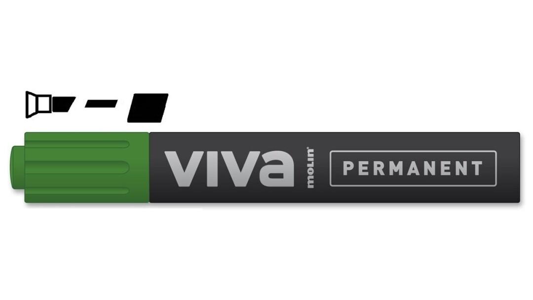 ROTULADOR PERMANENTE MOLIN SIGNO RTP230 PUNTA BISELADA COLOR VERDE
