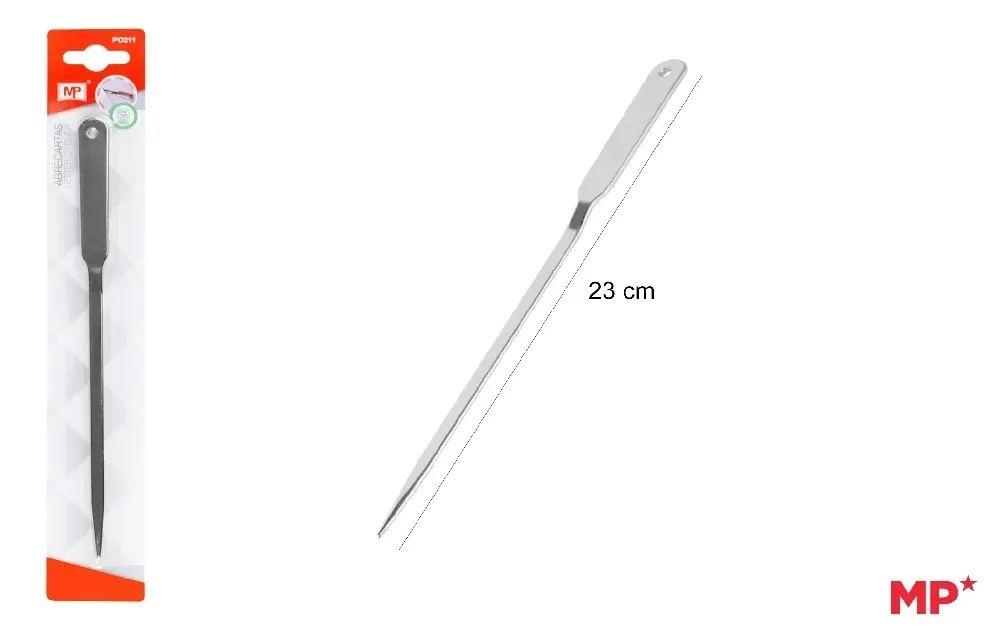 ABRECARTAS CROMADO CURVO 23 CM MP