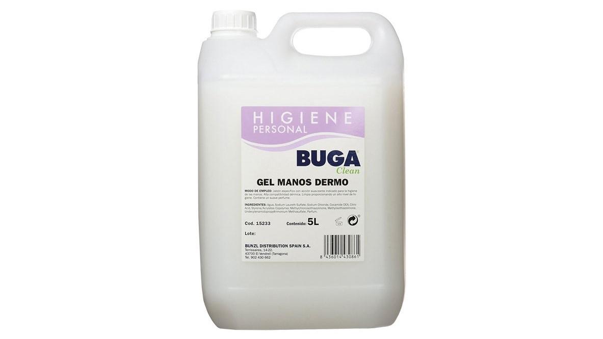 GARRAFA GEL JABON DE MANOS BUGA 5L