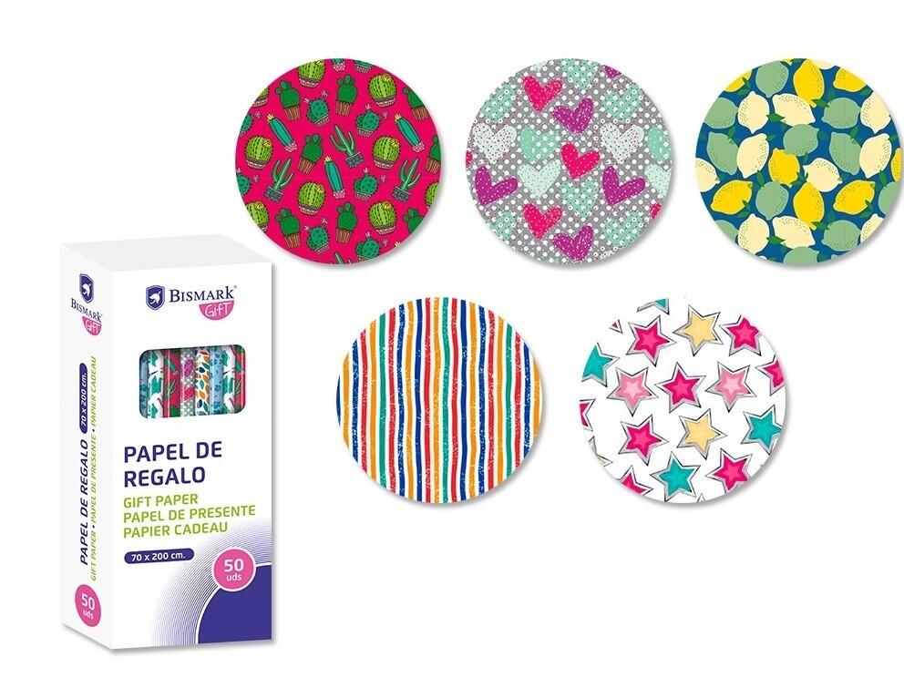 ROLLO PAPEL REGALO BISMARK 70 X 200 CM TODO TIEMPO MOMENTS