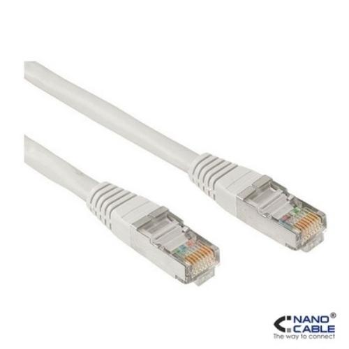 CABLE RED LATIGUILLO 1,5 M. RJ-45 CAT 6A NANOCABLE COLOR GRIS