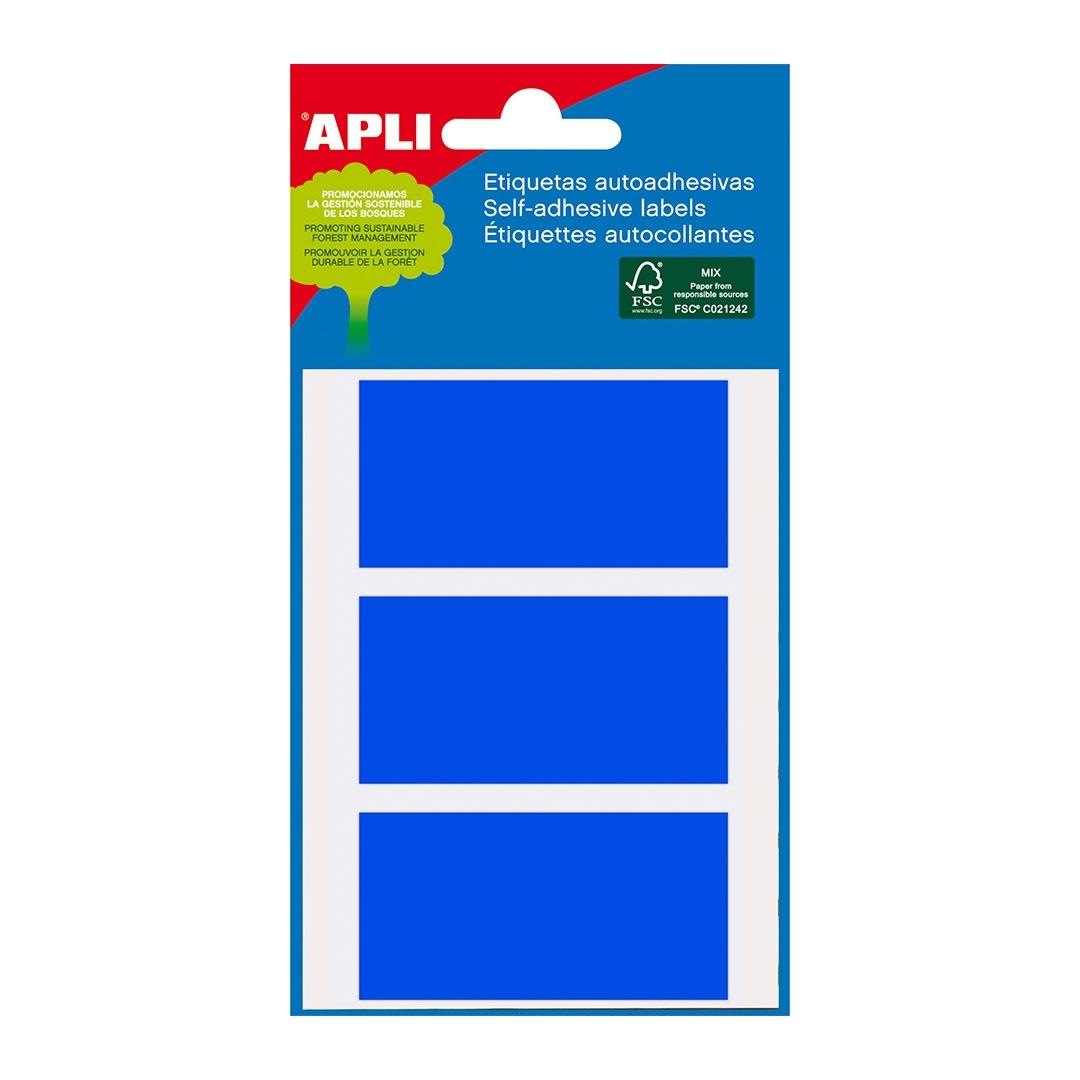 SOBRE 5 HOJAS ETIQUETAS COLOR AZUL 34X67 APLI RF. 02072