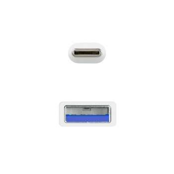 CABLE USB 3.1 GEN2 NANOCABLE DE USB C A USB A 3A 1M COLOR BLANCO
