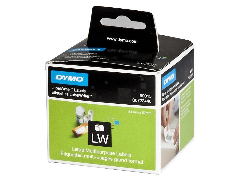 ROLLO 320 ETIQUETAS ADHESIVAS DYMO LABEL WRITER 99015 - S0722440 TAMAÑO 70X54 MM COLOR BLANCO