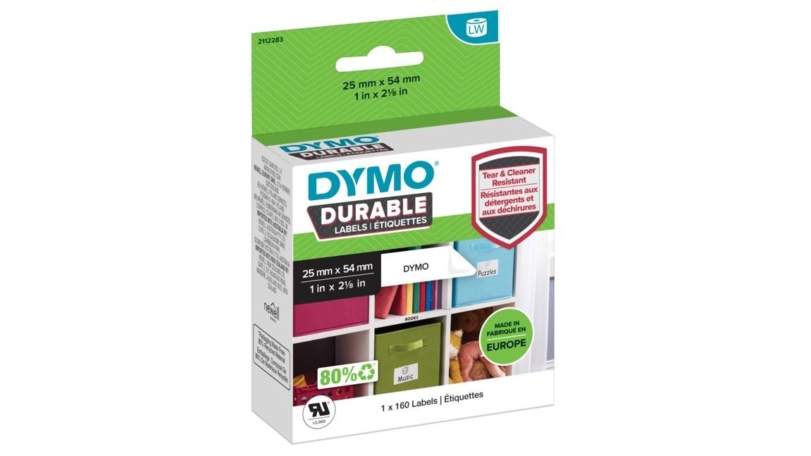 ROLLO 160 ETIQUETAS ADHESIVAS DYMO LABEL WRITER DURABLE 2112283 TAMAÑO 25X54 MM COLOR BLANCO