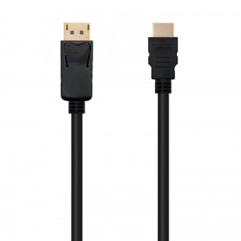 CABLE CONVERSOR NANOCABLE DISPLAYPORT A HDMI DP/M - HDMI/M 1,5M NEGRO