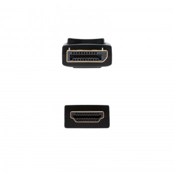 CABLE CONVERSOR NANOCABLE DISPLAYPORT A HDMI DP/M - HDMI/M 1,5M NEGRO