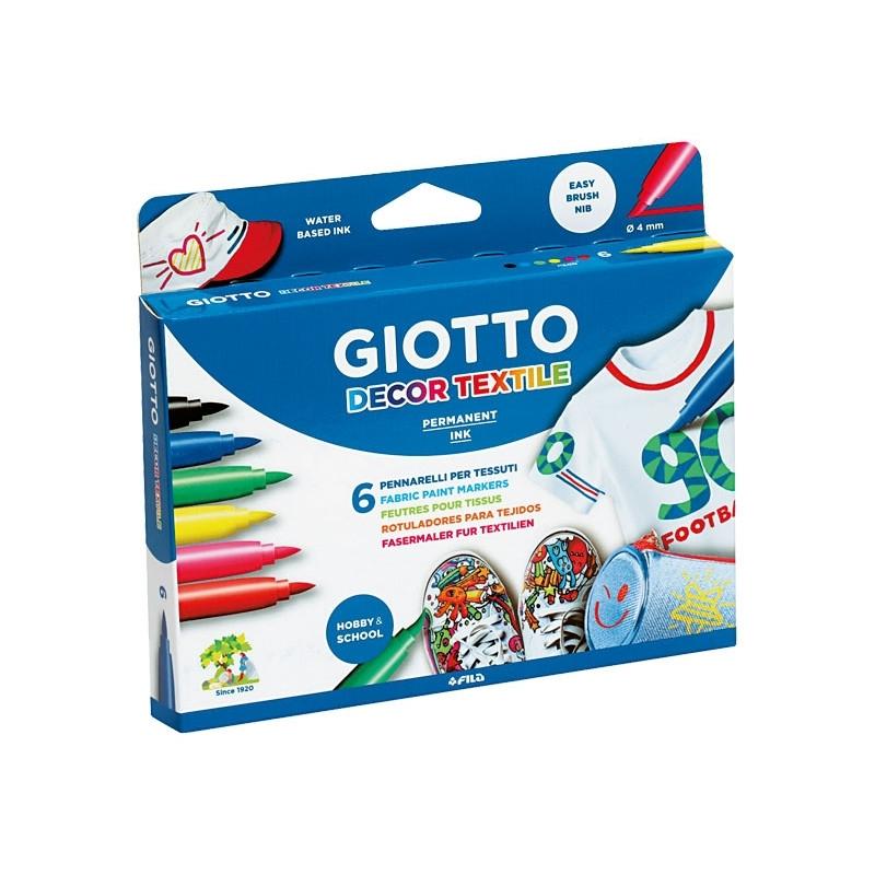 ESTUCHE 6 ROTULADORES GIOTTO DECOR TEXTILE