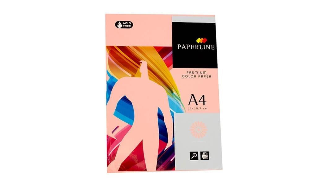 PAQUETE 500 HOJAS PAPEL PAPERLINE A4 80 GRS COLOR NARANJA CLARO - IT 150