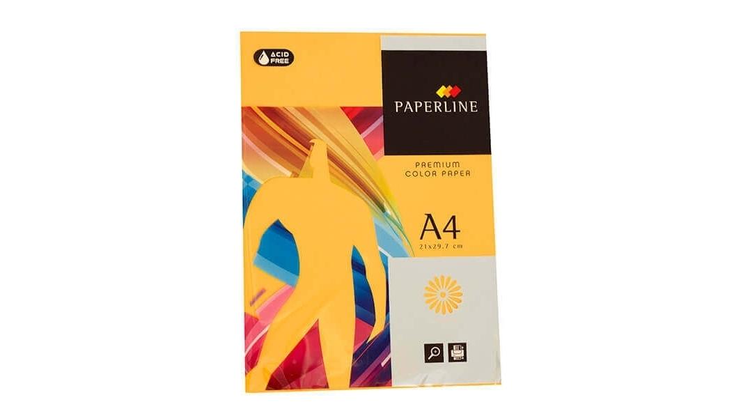 PAQUETE 500 HOJAS PAPEL PAPERLINE A4 80 GRS COLOR ORO - IT 200