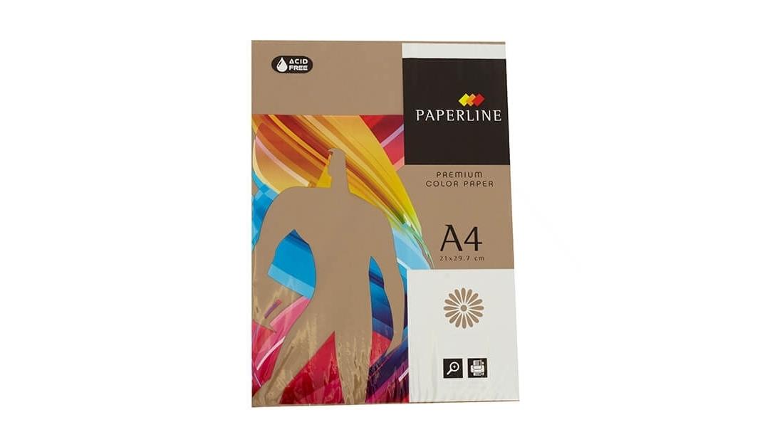 PAQUETE 500 HOJAS PAPEL PAPERLINE A4 80 GRS COLOR MARRON - IT 43A