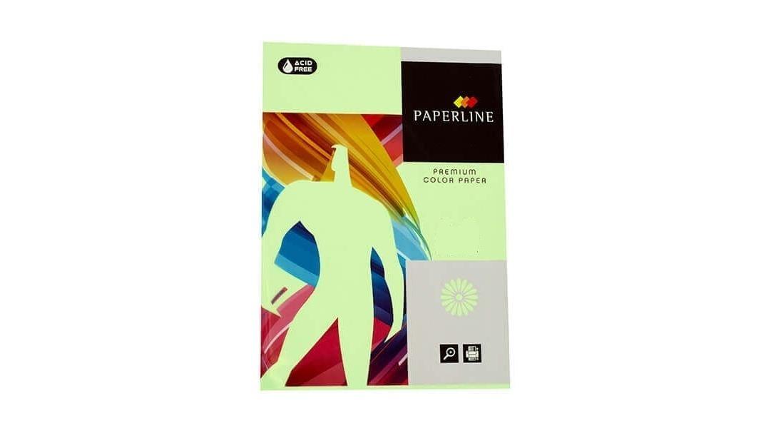 PAQUETE 500 HOJAS PAPEL PAPERLINE A3 80 GRS COLOR VERDE - IT 190